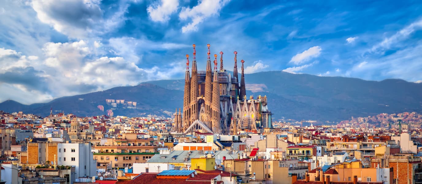Vista de la Sagrada Familia en Barcelona
