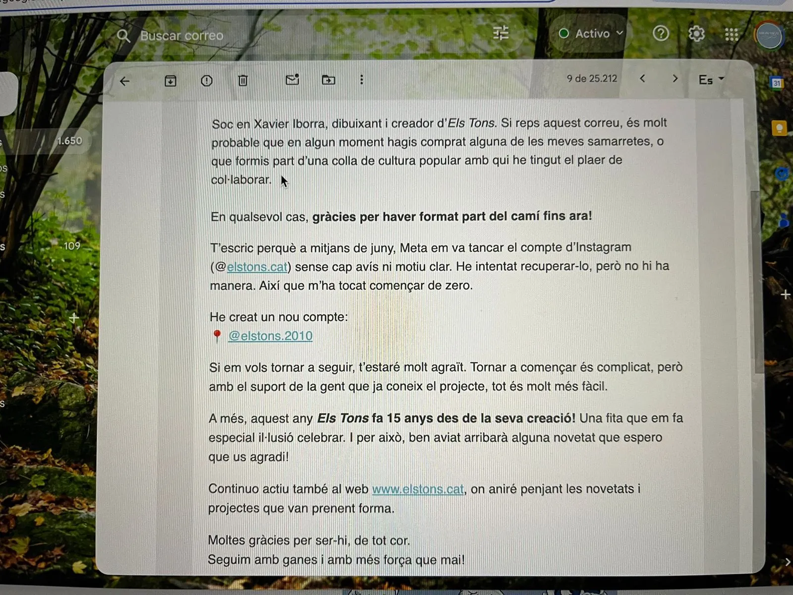 Newsletter de ejemplo — sustituye esta imagen por tu captura